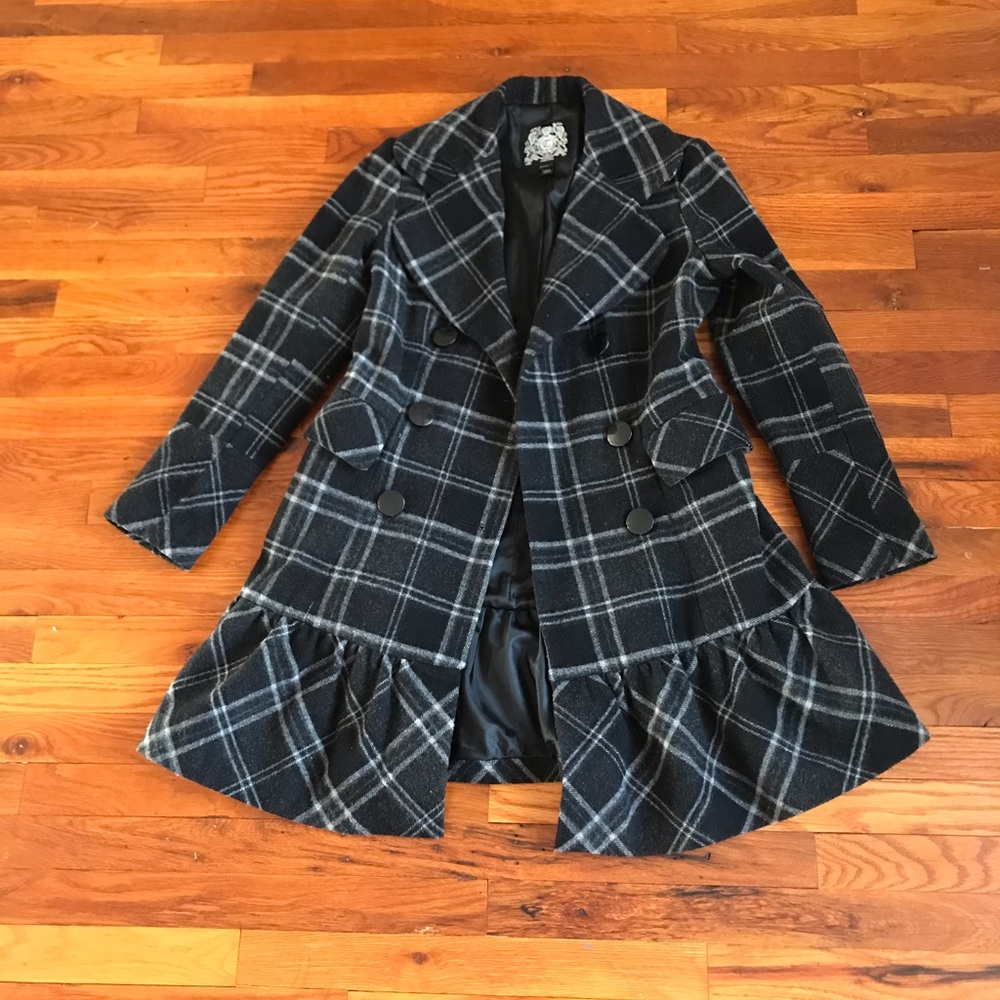 Esprit wool blend black coat medium